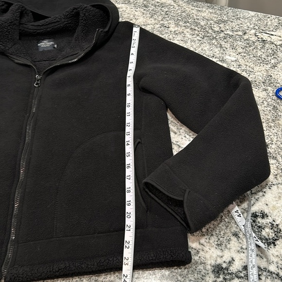 Faded Glory, size XL (16 to 18), black, long sleeve, zipup Sherpa hoodie/pockets - Picture 9 of 10